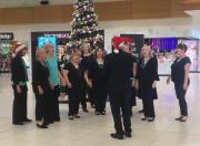 Christmas singing at the airport